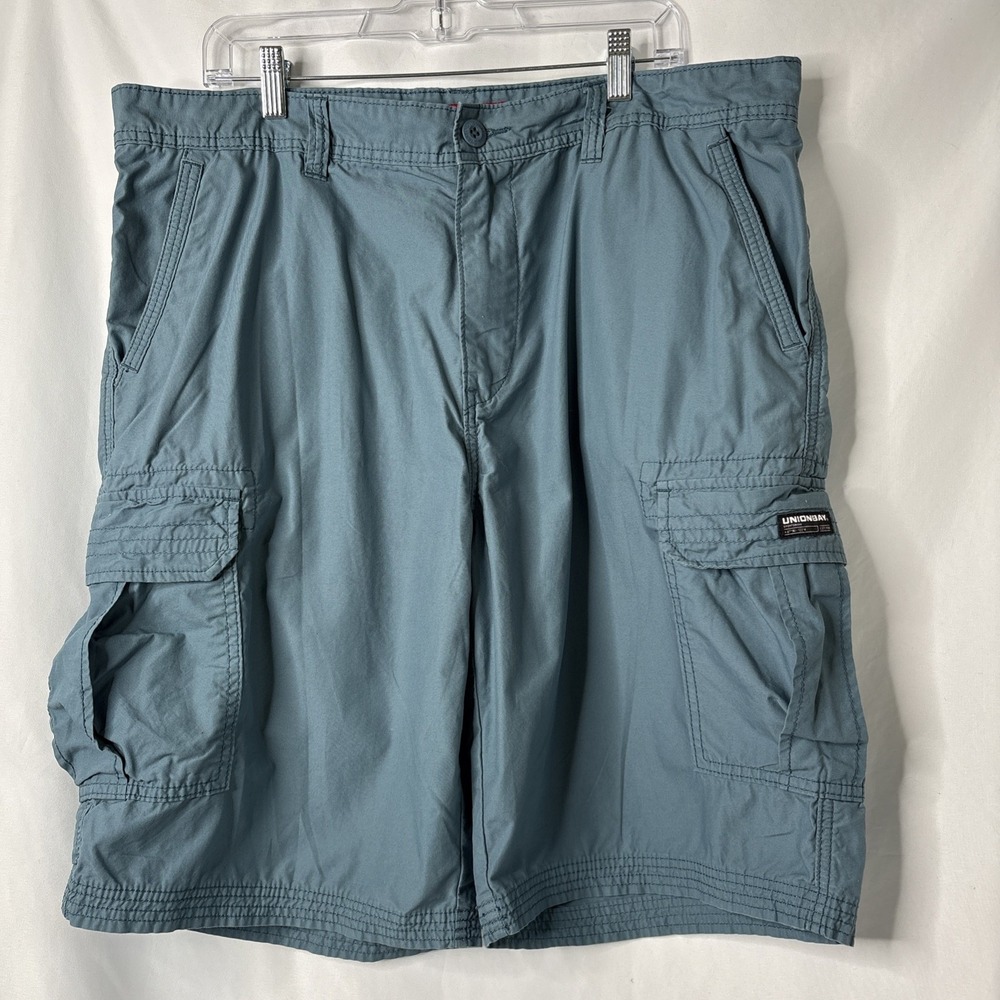 UnionBay Sportswear Cargo Shorts Sz 40 Blue Gray Skater Outdoor Utility Mens